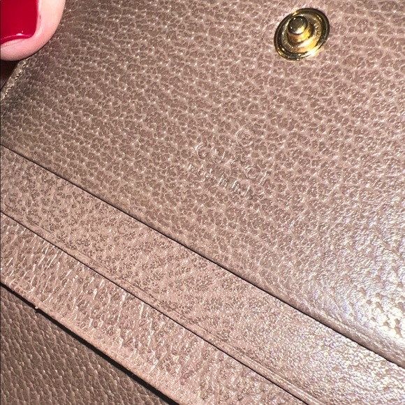 Gucci Beige and Brown Wallet with Green-Red Stripe - Picture 4 of 7